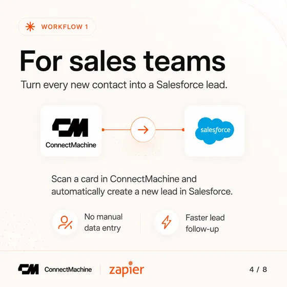 For sales teams: turn every new contact into a Salesforce lead