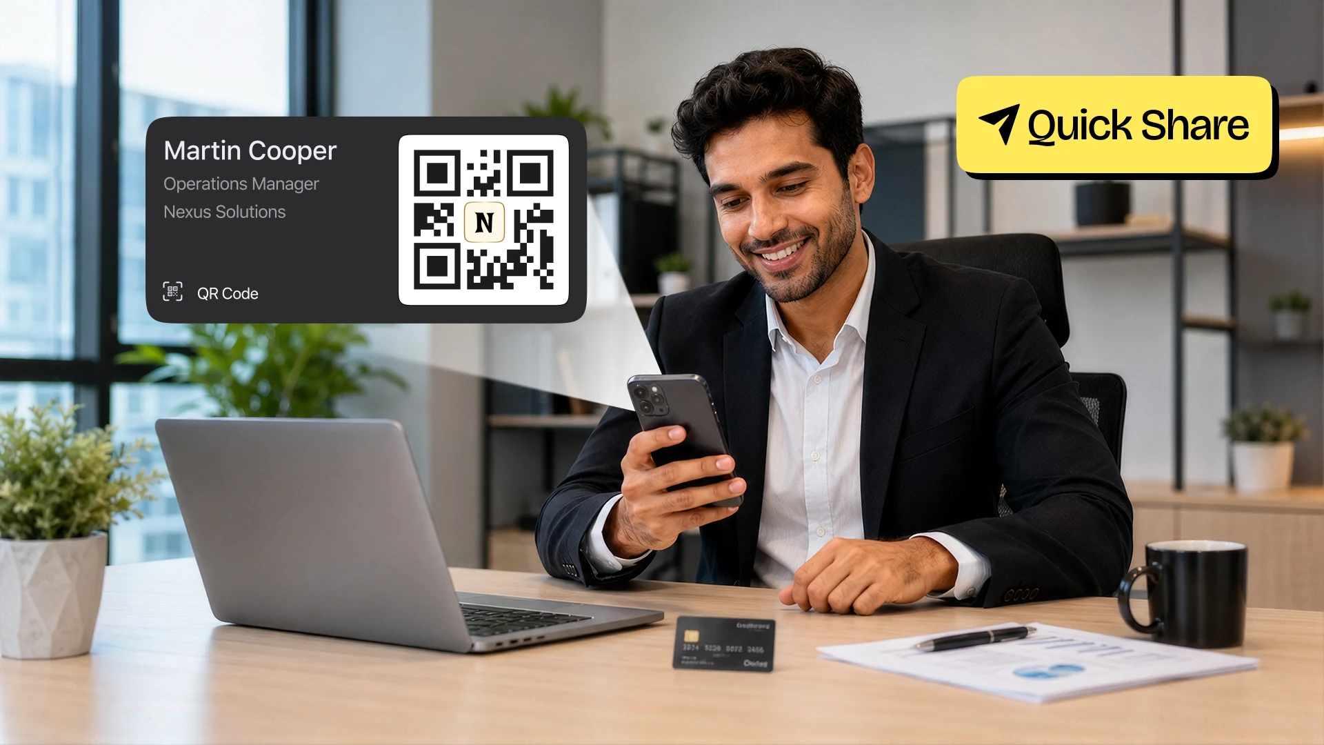 Google Wallet business card ready for quick sharing
