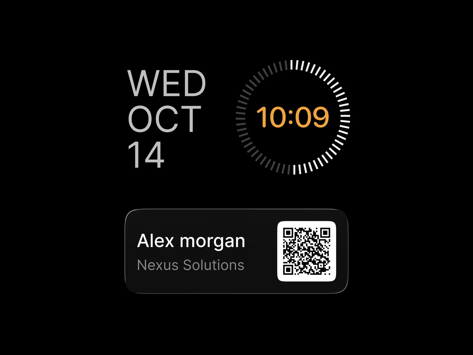 QR code ConnectMachine dans la Smart Stack de l'Apple Watch
