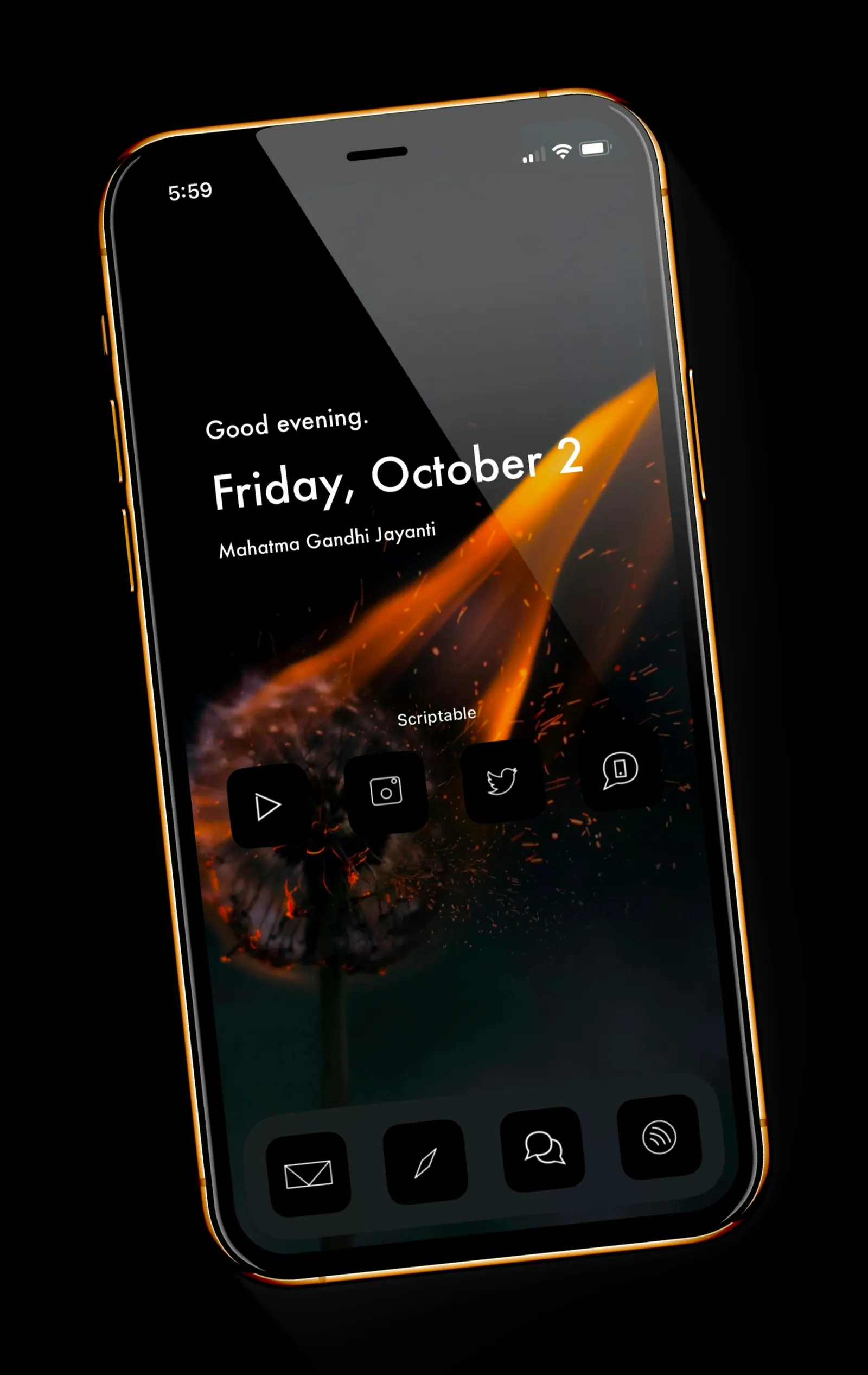 Pantalla de inicio de Android con la wallet y los widgets a un toque